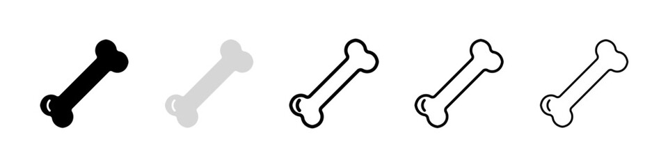 Bone icon. Thin lines isolated