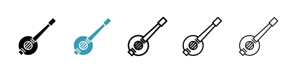 Banjo icon. Thin lines isolated