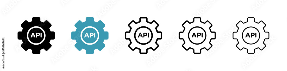 Poster api icon. thin lines isolated