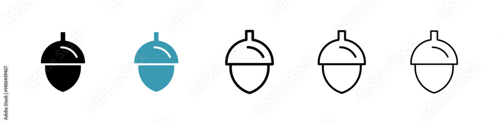 Poster acorn icon. thin lines isolated