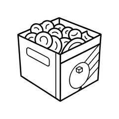 Kraft Mac and Cheese Outline Vector