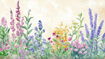 Naklejka premium lavender flowers in the garden