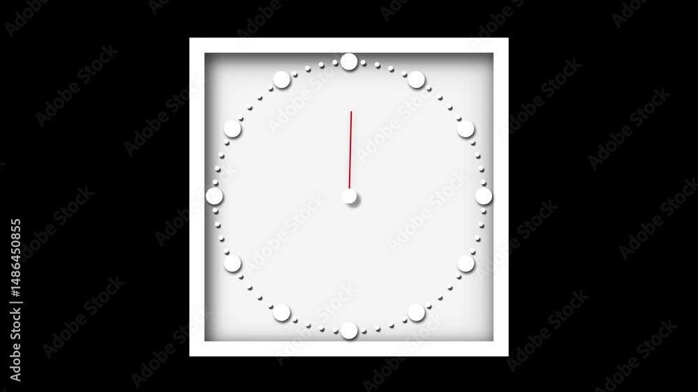 Aufkleber watch an analogue clock pass time in this relaxing time-lapse video. smooth hand rotation on a solid