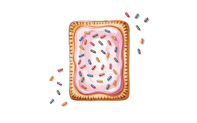 Frosted pop tart with rainbow sprinkle