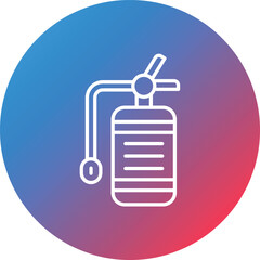 Fire Extinguisher Line Gradient Circle Background Icon