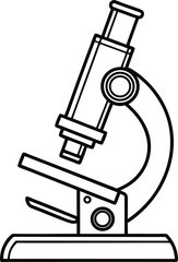 Microscope Silhouette SVG | Science Lab Equipment Clipart for Cricut & Silhouette