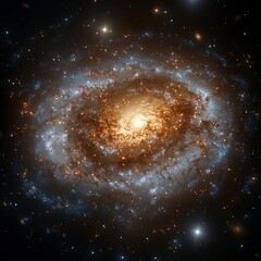 Obraz premium Milky Way surrounded spherical halo containing scattered clusters Structure and Contents Full galaxy halo visual Galaxy render Digital art