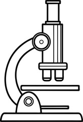 Microscope Silhouette SVG | Science Lab Equipment Clipart for Cricut & Silhouette