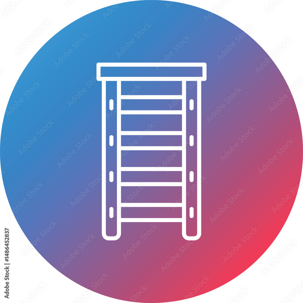 Poster ladder line gradient circle background icon