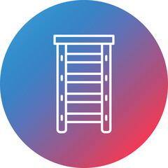 Ladder Line Gradient Circle Background Icon
