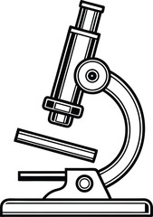 Microscope Silhouette SVG | Science Lab Equipment Clipart for Cricut & Silhouette