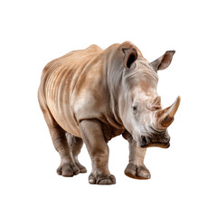 Fototapeta premium Rhinoceros isolated on transparent background