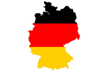 Obraz premium map of Germany with its color 