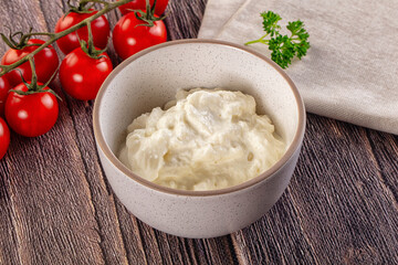 Italian delicous stracciatella young soft cheese