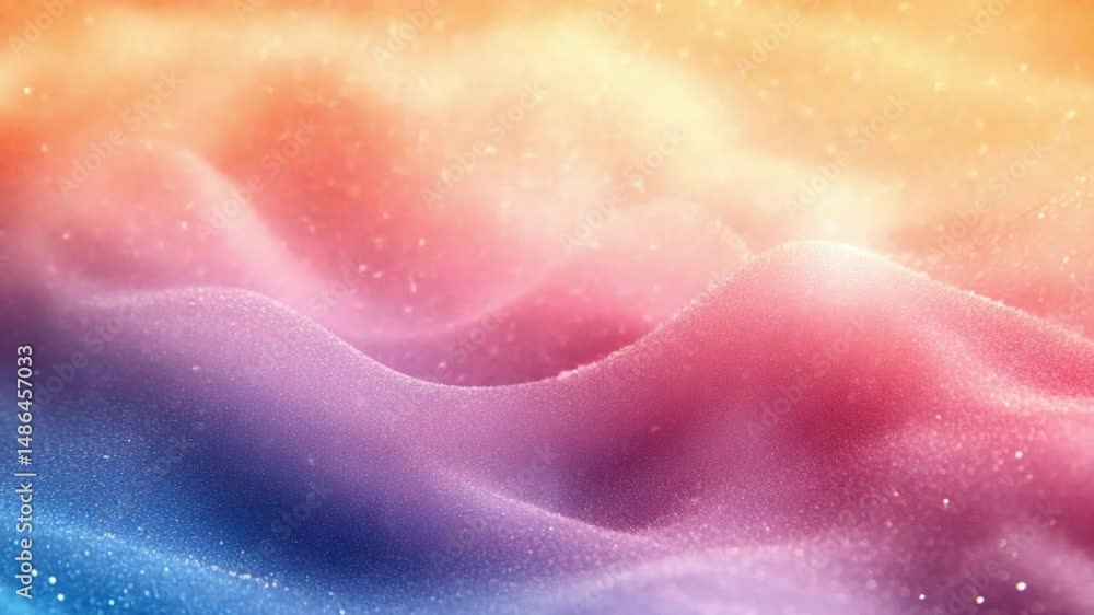 Poster abstract color waves: a mesmerizing display of flowing color, with soft gradients and ethereal textu