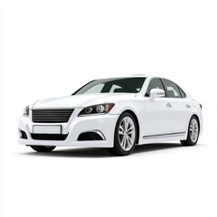 Fototapeta premium Car isolated on white background, modern vehicle with sleek design, transportation concept, automobile for personal or commercial use, contemporary automotive technology and mobility