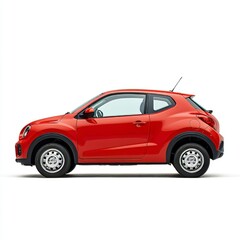 Car isolated on white background, modern vehicle with sleek design, transportation concept, automobile for personal or commercial use, contemporary automotive technology and mobility