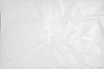 White wrinkled paper background texture