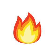 fire lit flame bonfire vector symbol sign icon warning emoji illustration