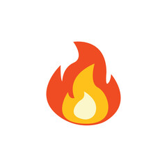 fire lit flame bonfire vector symbol sign icon warning emoji illustration © valvectors