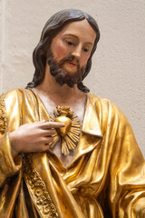 Statue (19th century) of Sacred Heart of Jesus Christ.