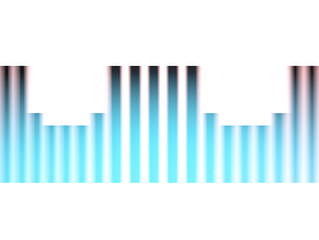 Obraz premium Vertical gradient bars in blue and teal, varying heights, set against white backdrop
