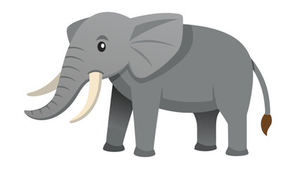 Elephant cartoon isolated on a transparent background