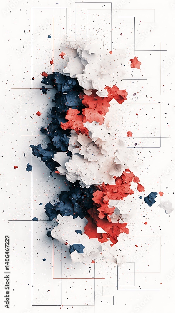 Poster abstract glitch art background with rgb noise and digital texture