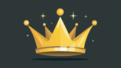 golden crown with red diamonds on black background