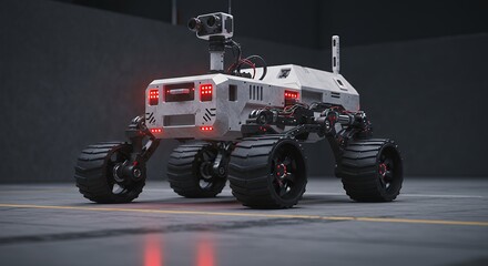 Futuristic exploration vehicle, a robotic rover unit designed for planetary surface exploration