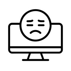 Screen fatigue icon on white background vector
Vector icon remote work freelance