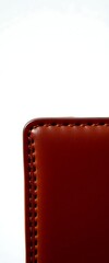 close up of a red leather wallet