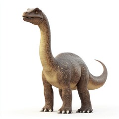 Obraz premium Digital illustration of a long-necked prehistoric reptile.