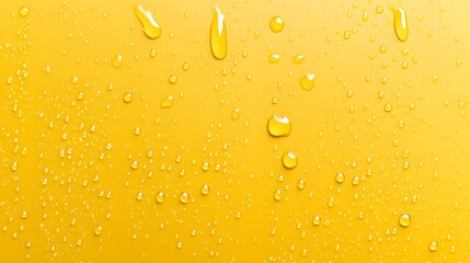 Water Drops on Yellow Background Abstract Texture