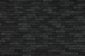 Black brick wall. Dark atmosphere of dramatic background.