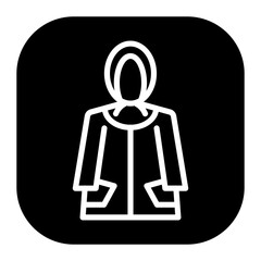 Man Raincoat Vector Icons