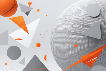 Clean white and gray abstract background with subtle basketball texture