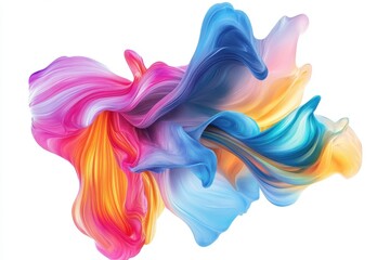 Obraz premium Abstract colorful floral design isolated on white background