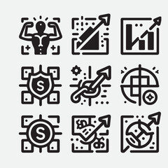  competitor analysis KPI business idea time anagement innovation strategy leadership business model startup strategy brainstorming quarterly planning executive scalable business investor Icon Set