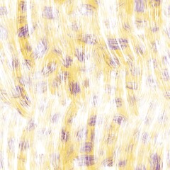 Seamless abstract textured pattern. Yellow, purple lines on white. Digital brush strokes. Design for textile fabrics, wrapping paper, background, wallpaper, cover
