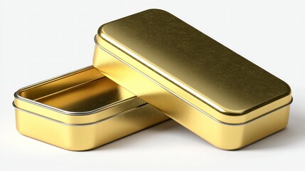 Golden Storage Tins Shiny Metallic Containers for Candy Tea or Small Items  Ideal for Packa