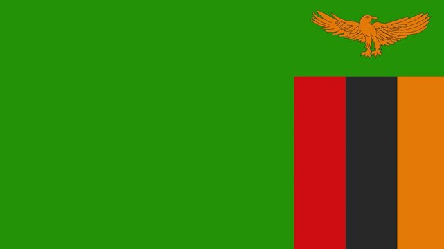 zambia flag with animated light sweep
