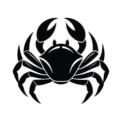 Black crab silhouette powerful ocean creature