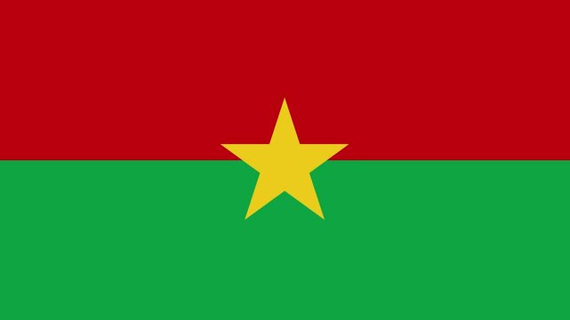 burkina faso flag with animated light sweep