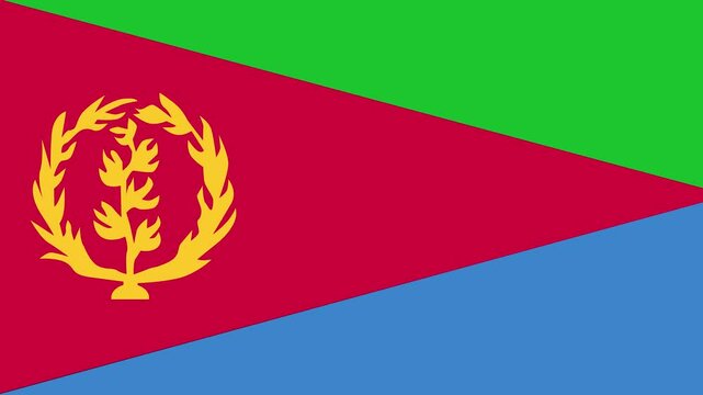 eritrea flag with animated light sweep