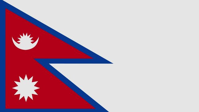 nepal flag with animated light sweep