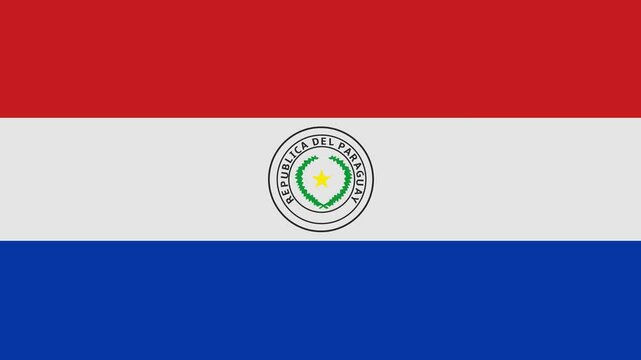 paraguay flag with animated light sweep