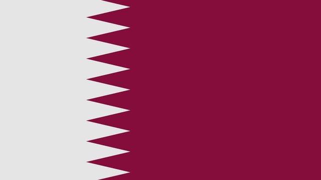 quatar flag with animated light sweep
