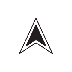 Fototapeta premium Minimal North Arrow Icon vector