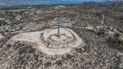 Aerial landscape view of area around 